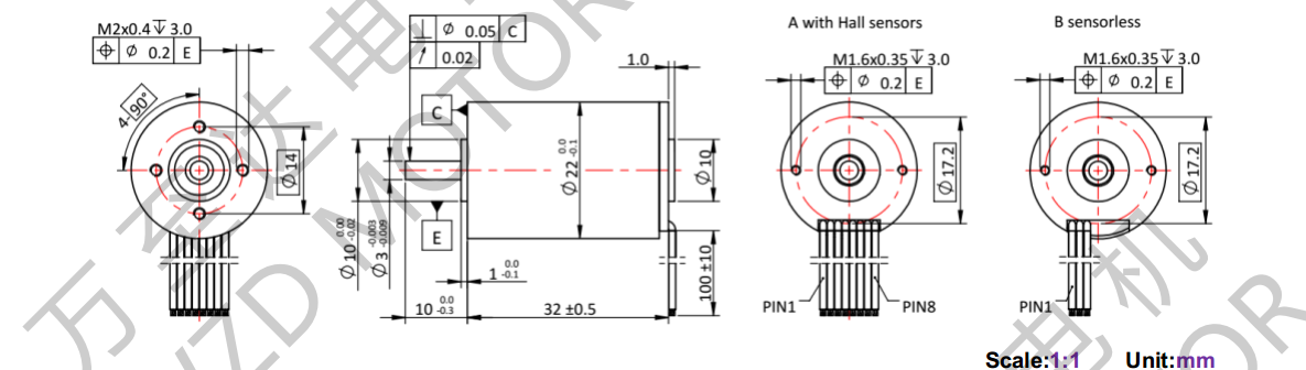 OT-ECS 2232無(wú)槽無(wú)刷直流電機(jī)-空心杯電機(jī)-萬(wàn)至達(dá)電機(jī)