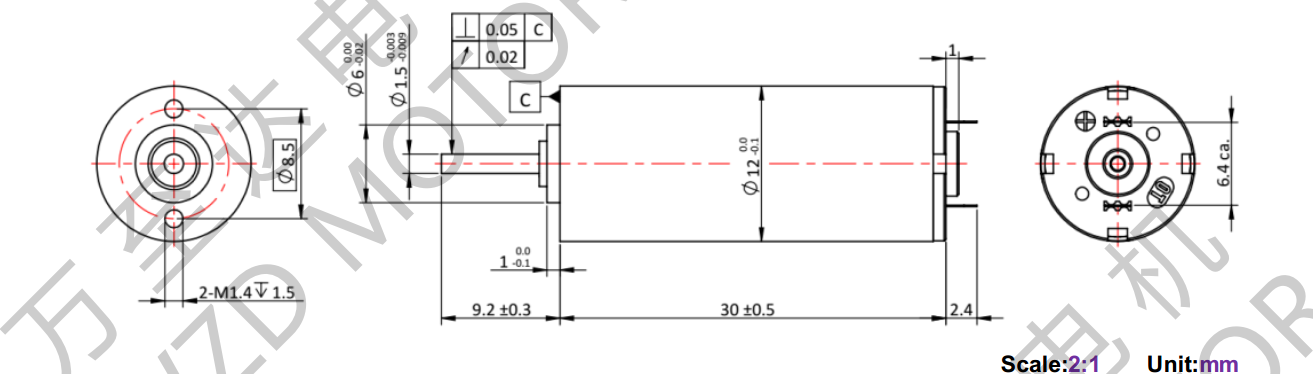 OT-CM1230石墨刷空心杯電機(jī)-萬(wàn)至達(dá)電機(jī)