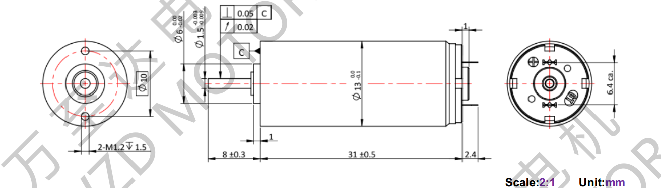 OT-CM1331石墨刷空心杯電機(jī)-萬(wàn)至達(dá)電機(jī)