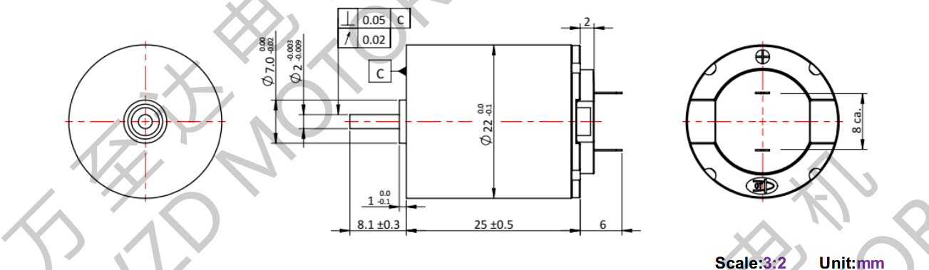 OT-CM2225空心杯電機(jī)-萬至達(dá)電機(jī)