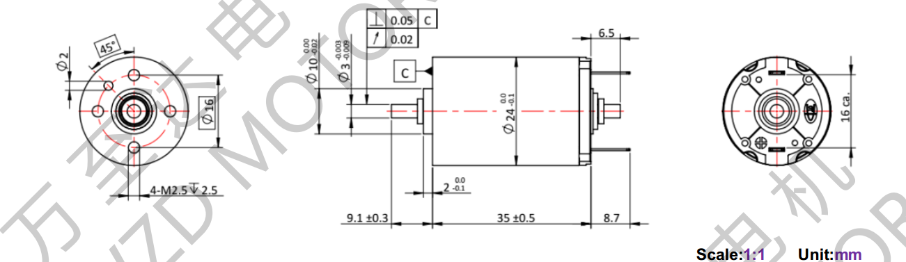 OT-CM2435石墨刷空心杯電機(jī)-萬(wàn)至達(dá)電機(jī)