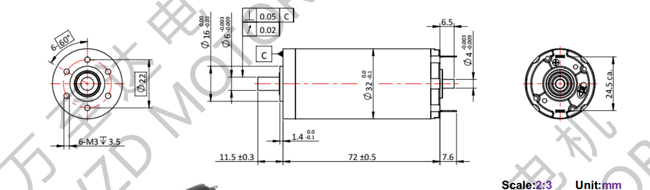 OT-CM3272空心杯電機(jī)-萬(wàn)至達(dá)電機(jī)