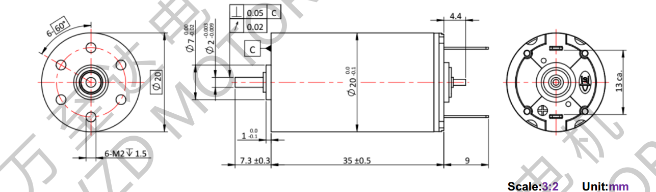 OT-CM2035空心杯電機-萬至達電機