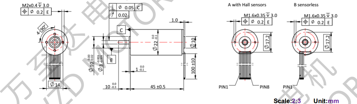 OT-ECS2245無(wú)槽無(wú)刷電機(jī)-空心杯電機(jī)-萬(wàn)至達(dá)電機(jī)
