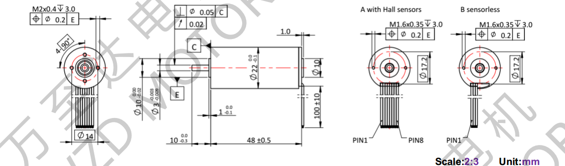 OT-ECS2248無槽無刷電機(jī)-空心杯電機(jī)-萬至達(dá)電機(jī)