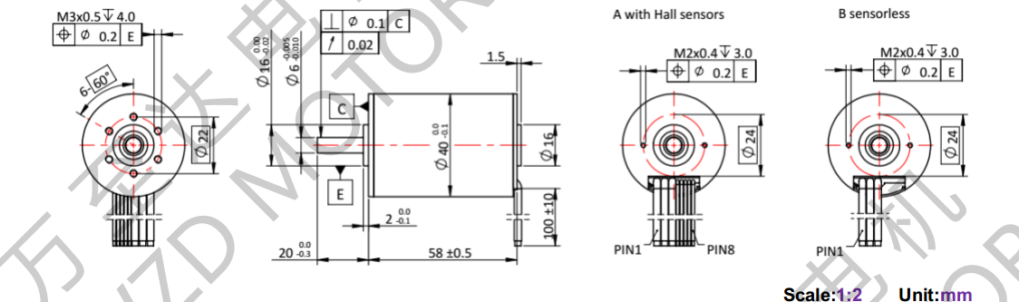OT-ECS4058無槽無刷電機(jī)-空心杯電機(jī)-萬至達(dá)電機(jī)