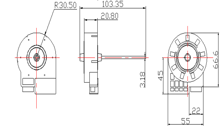 OT-PD02冰箱冷凝器風扇-塑封直流無刷電機-萬至達電機