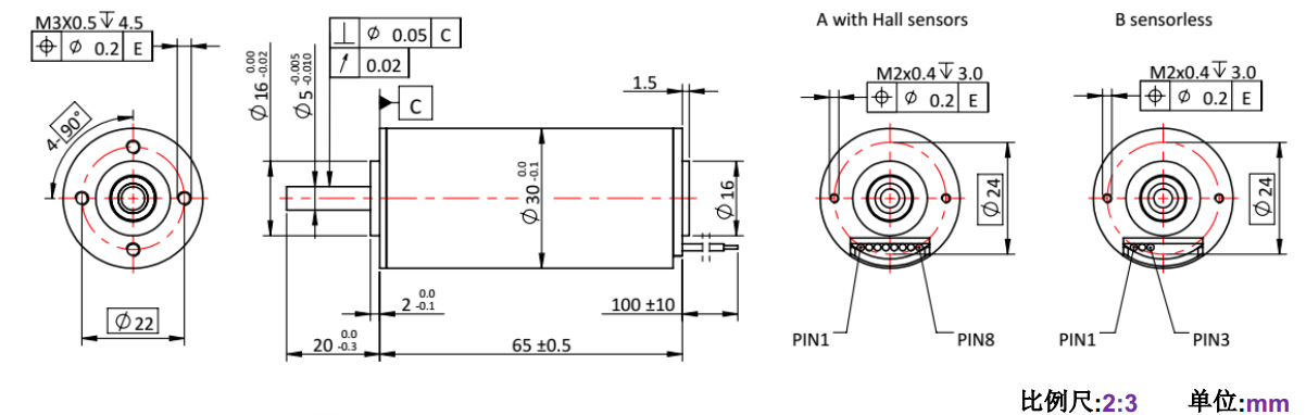 ECS-4P 3060 2對(duì)極空心杯無刷電機(jī)-萬至達(dá)電機(jī)