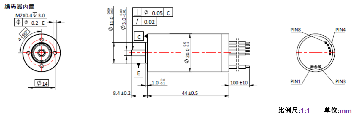 ECS 2044 內(nèi)置編碼器空心杯電機(jī)-萬至達(dá)電機(jī)